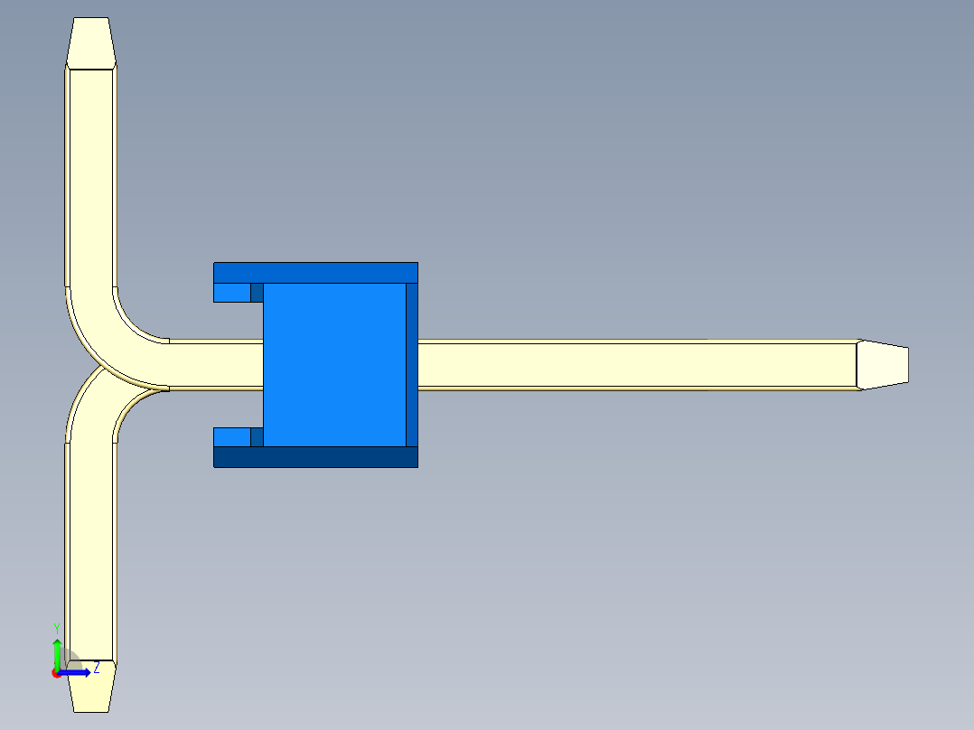 彩色公排针 100mil 2.54mm 系列-DS1022_blue_05p_100mil_Type_SMT_R1_rev1.0左视图