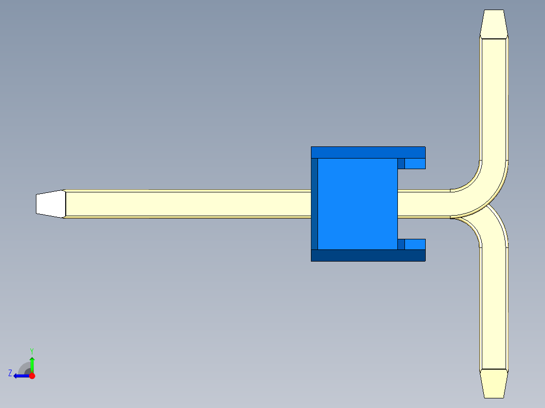 彩色公排针 100mil 2.54mm 系列-DS1022_blue_05p_100mil_Type_SMT_R1_rev1.0右视图