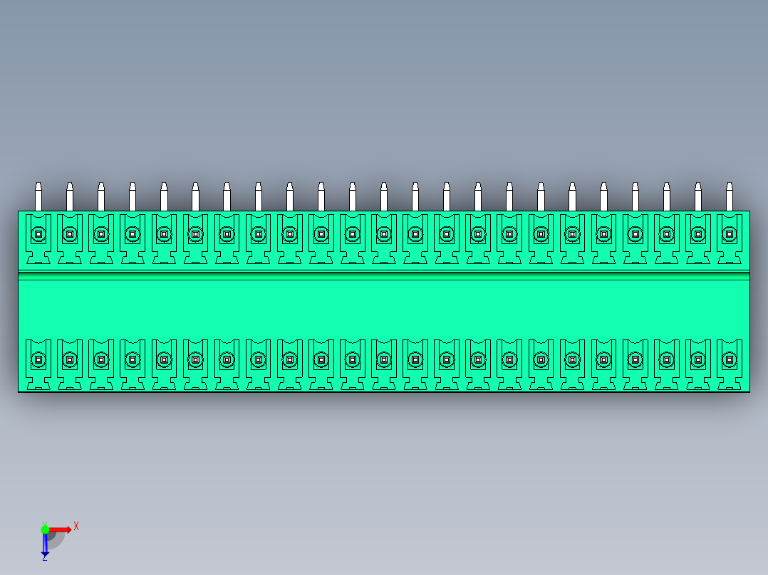 DEGSON 15EDG 系列 3.81mm 插拔式接线端子-15EDGRT-3.81-46P-14-00AH俯视图