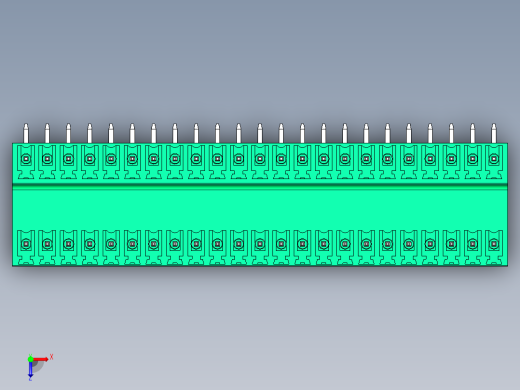 DEGSON 15EDG 系列 3.81mm 插拔式接线端子-15EDGRT-3.81-46P-14-00AH俯视缩略图