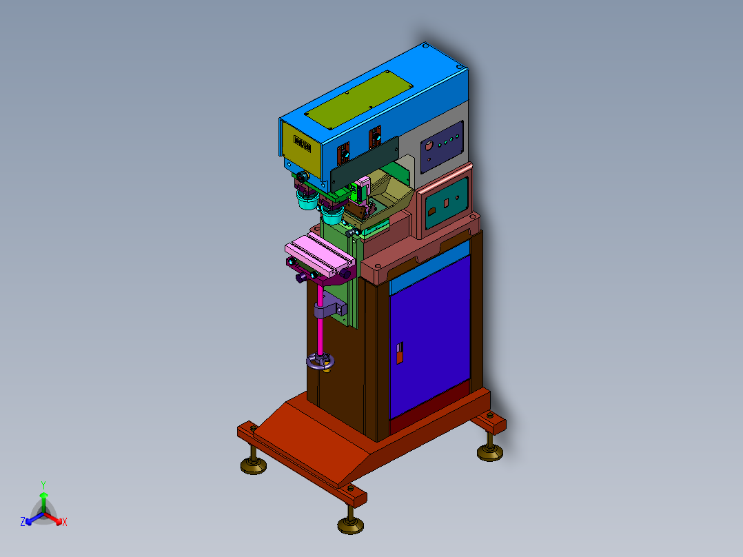 半自动穿梭油盅气动移印机