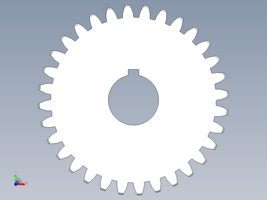 正齿轮压力角20 -48dp-20pa-32t spur gear前视缩略图