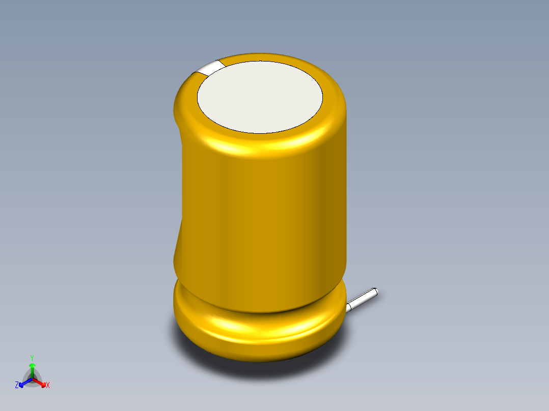 铝电解电容器，直径16毫米间距7.5毫米高度25毫米引线直径0.8毫米