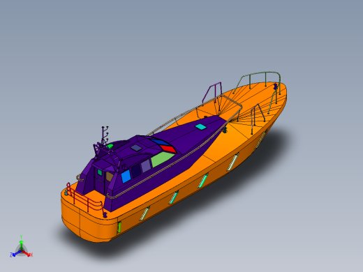 新型救助引航船正等轴测缩略图