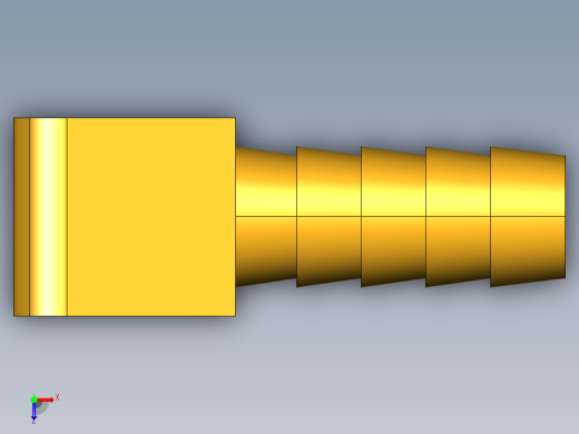 倒齿式工业管接头Hose Barb 90Deg Elbow to Male Pipe 129HB-6-4俯视缩略图