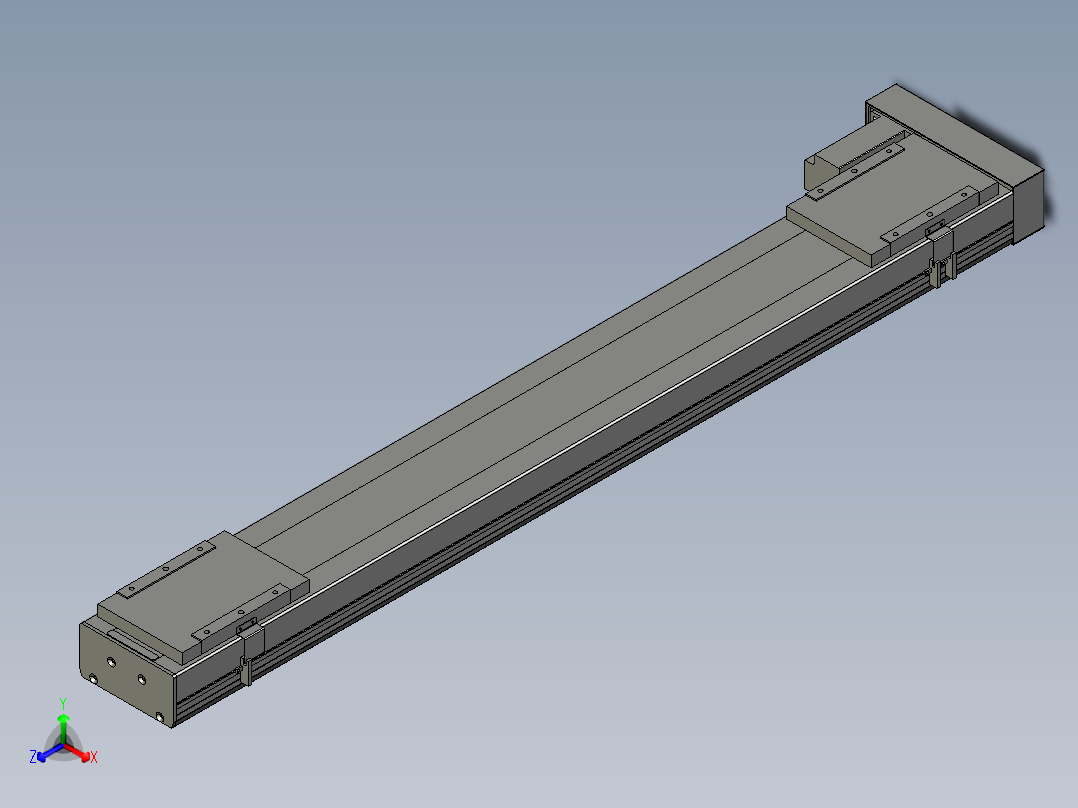 直线模组LHC17-S1200-L设计图纸主视图