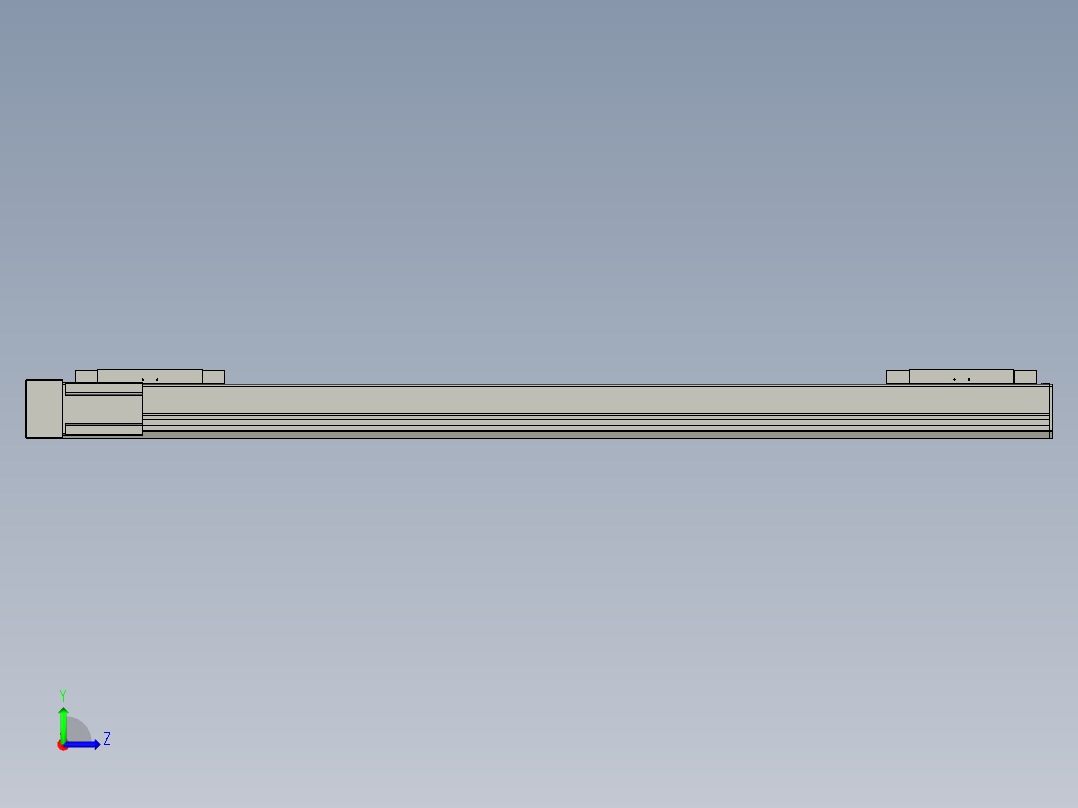 直线模组LHC17-S1200-L设计图纸左视图