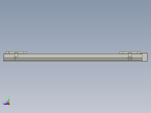 直线模组LHC17-S1200-L设计图纸右视缩略图