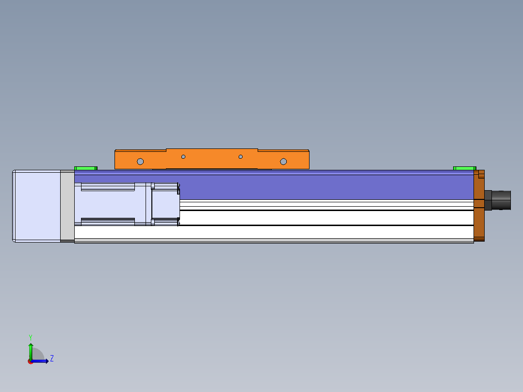 MCH丝杆全封闭MCH12-BL-100W左视图