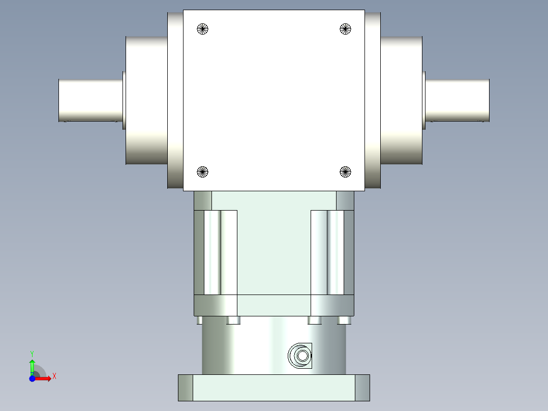 换向器PW170双轴旋转方向不同 PLX142-L1 35-114.3-200-M12.stp前视图