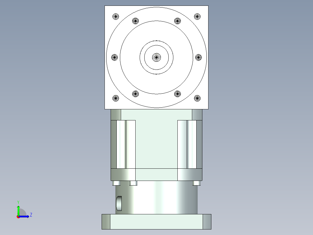 换向器PW170双轴旋转方向不同 PLX142-L1 35-114.3-200-M12.stp左视图