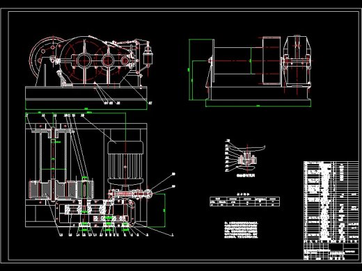 卷扬机传动系统的设计-二级直齿轮减速器开式齿轮传动缩略图