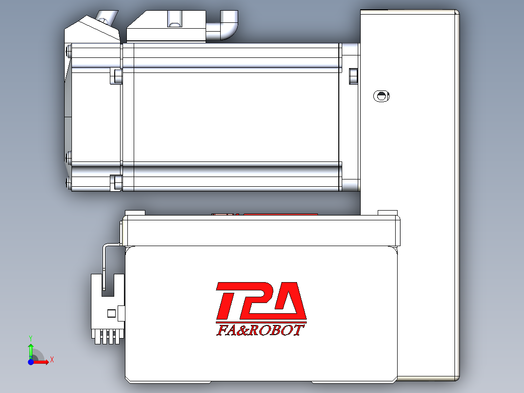同步带全封闭直线模组TPA-HCB-110D-90-L1050-LU-Y-P40-N3前视图