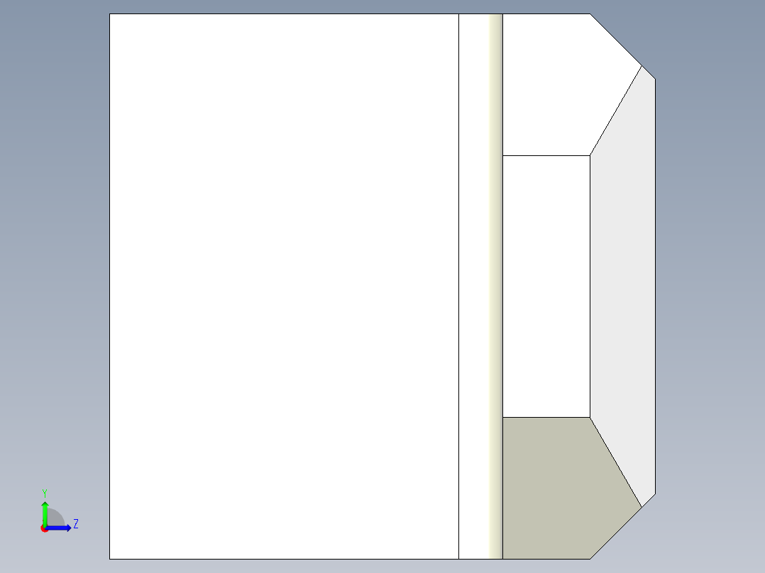 壓板2316(B)-3D多系列多零件图纸模型左视图