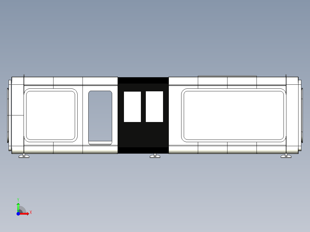 太空舱三维模型前视图
