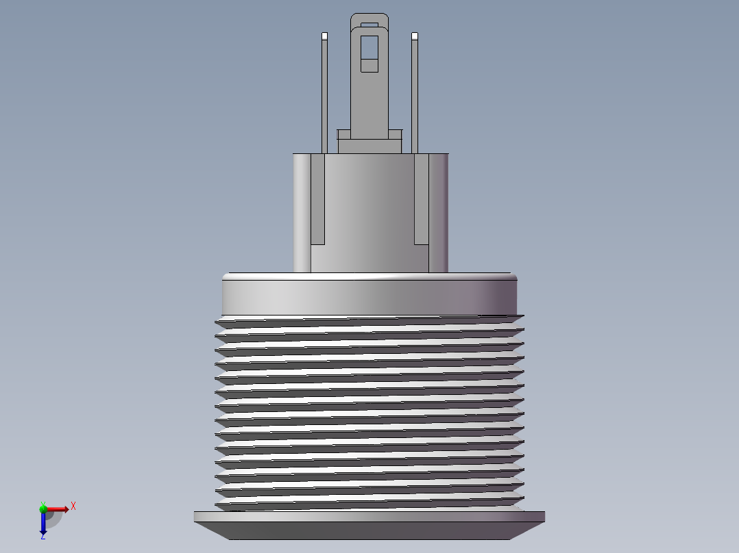 22mm金属按钮三维俯视图