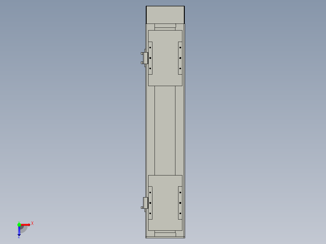 直线模组WG-LHC12-S400-D设计图纸俯视图