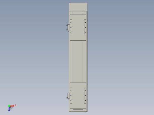 直线模组WG-LHC12-S400-D设计图纸俯视缩略图