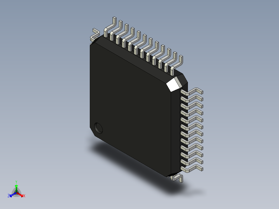 元器件3D封装LQFP48_FPT-48P-M0578主视图