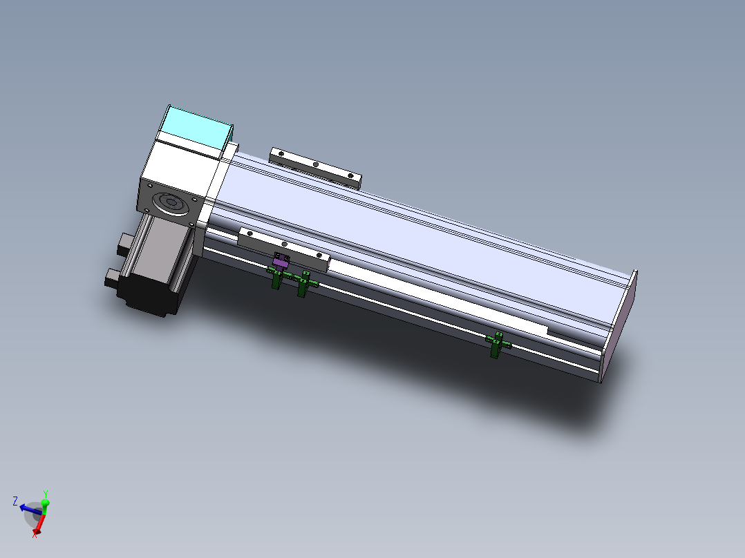 电动滑台模组STM100左下折模型