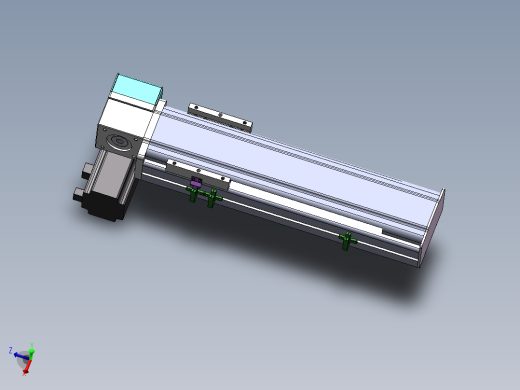 电动滑台模组STM100左下折模型