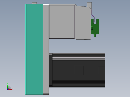 电动滑台模组STM100左下折模型前视缩略图