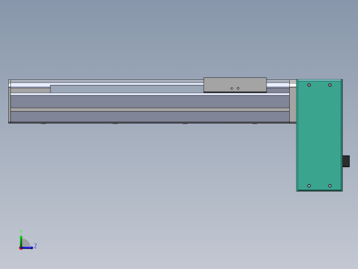电动滑台模组STM100左下折模型左视缩略图