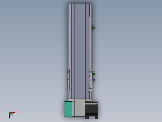 电动滑台模组STM100左下折模型俯视缩略图