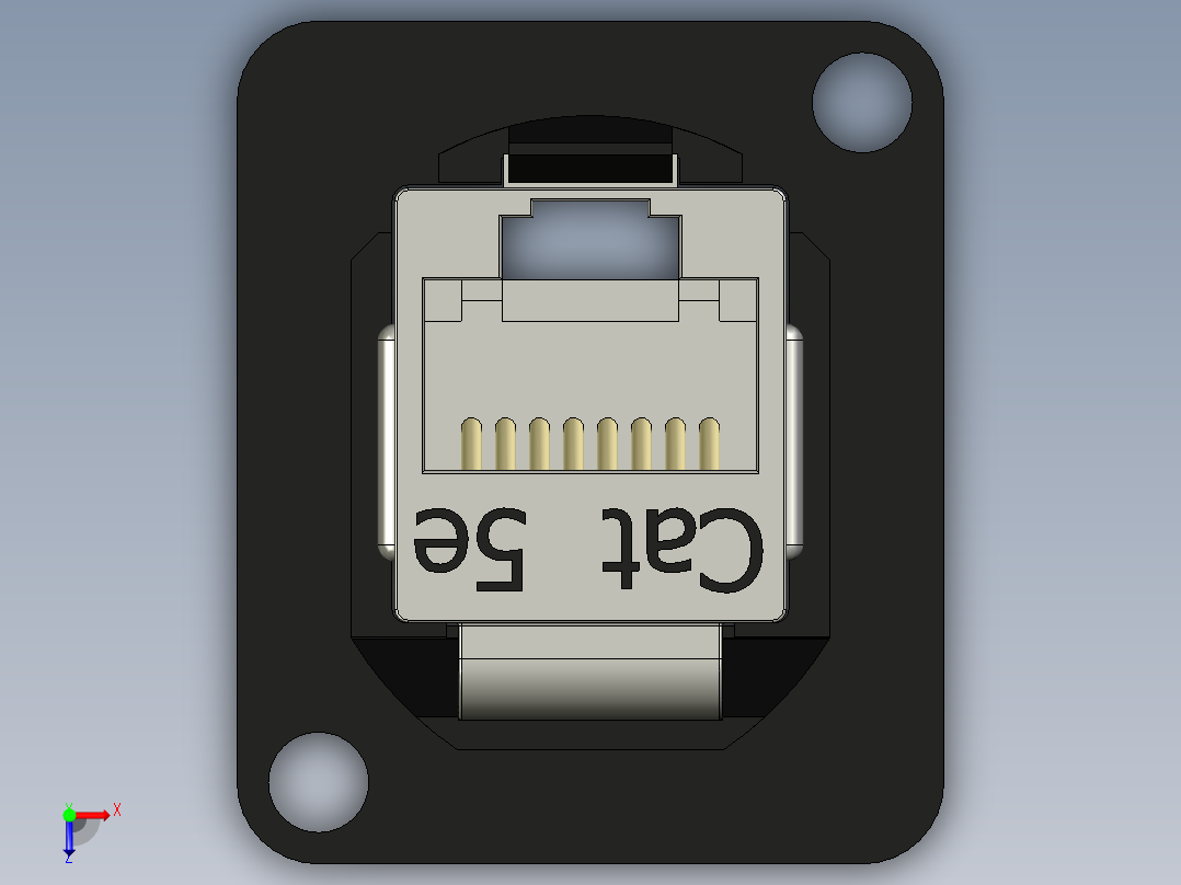 Rj45 安装插座俯视图