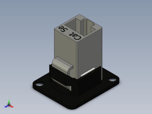 Rj45 安装插座正等轴测缩略图