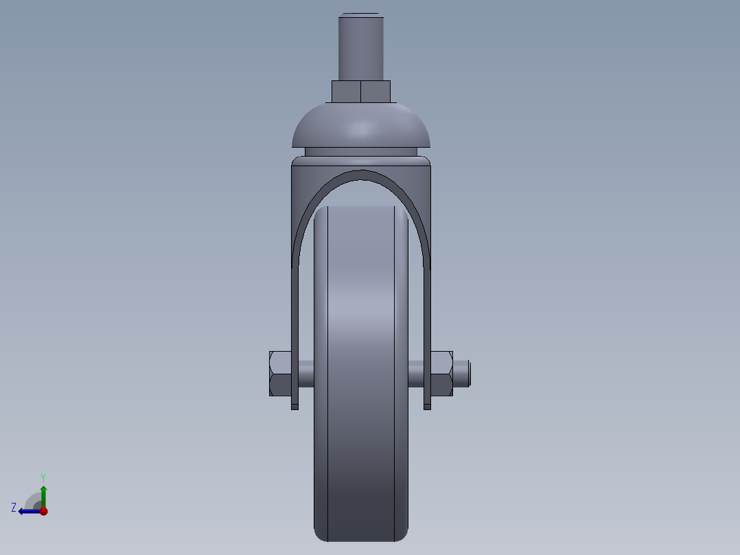 75毫米脚轮右视图