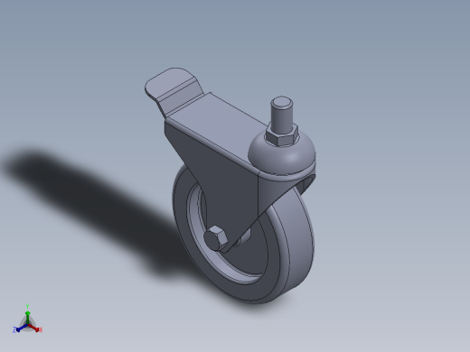 75毫米脚轮正等轴测缩略图