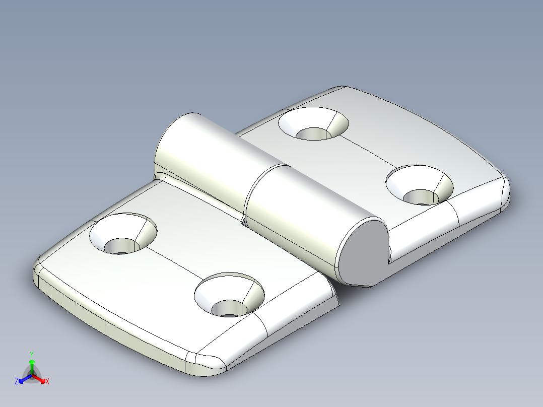 型材-KJN 45-60 DETACHABLE COMBI HINGE RIGHT 095K4560R00正等轴测图