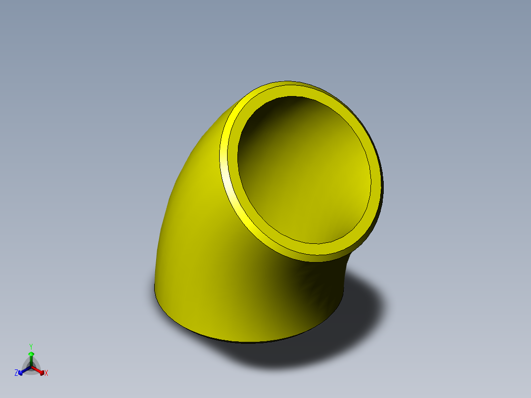 45deg lr metric elbow正等轴测图
