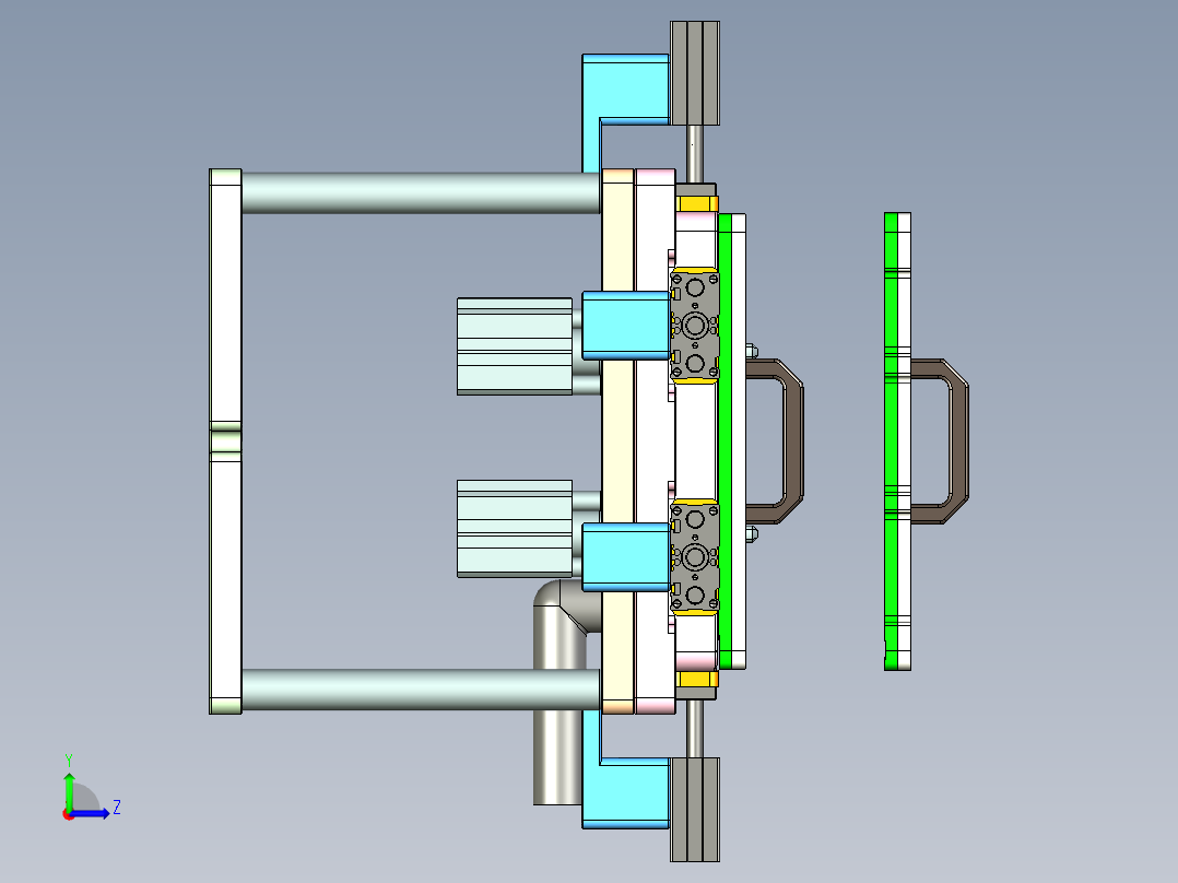 AAPB0-TRIM-CNC5笔记本CNC工装夹具三维模型-0106左视图