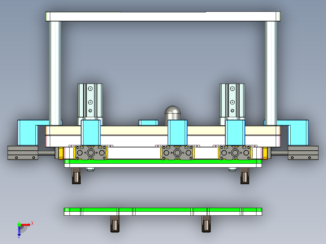AAPB0-TRIM-CNC5笔记本CNC工装夹具三维模型-0106俯视图
