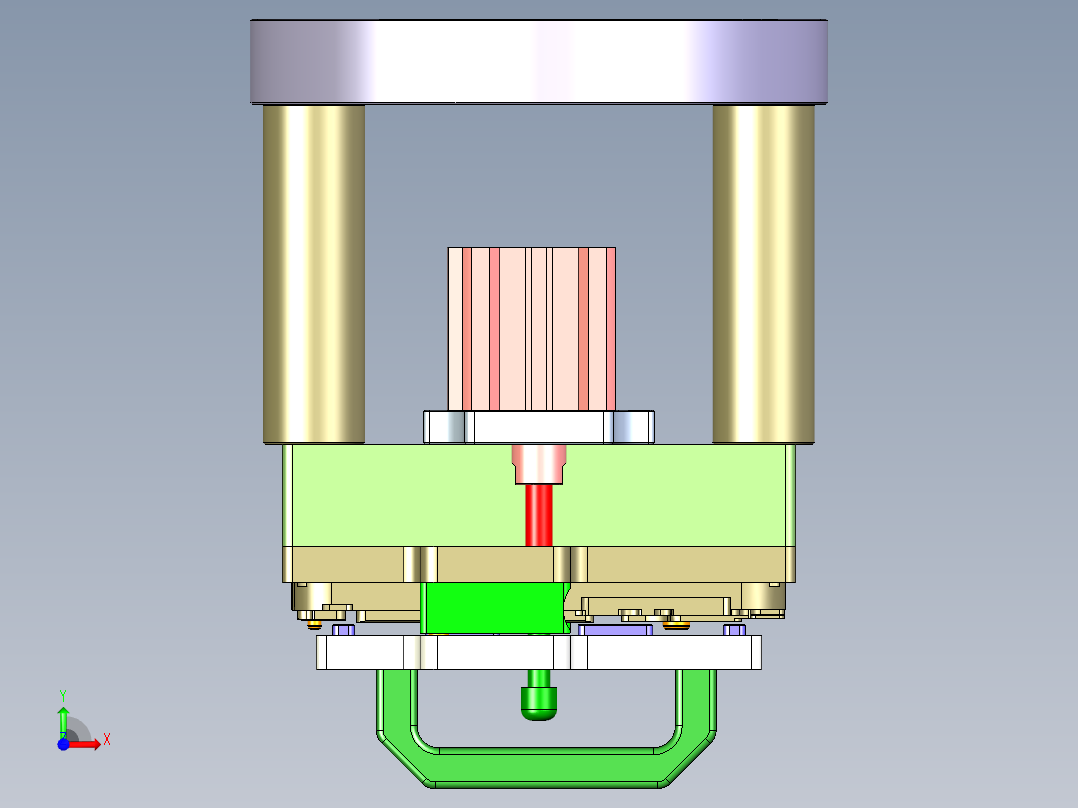 X3-笔记本CNC工装夹具三维模型CNC5-0923前视图