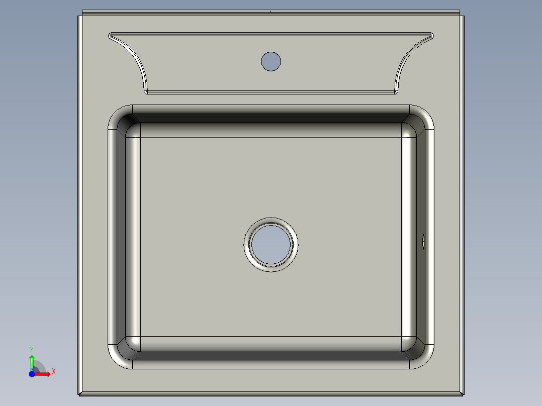 水槽、不锈钢水槽(58)前视图