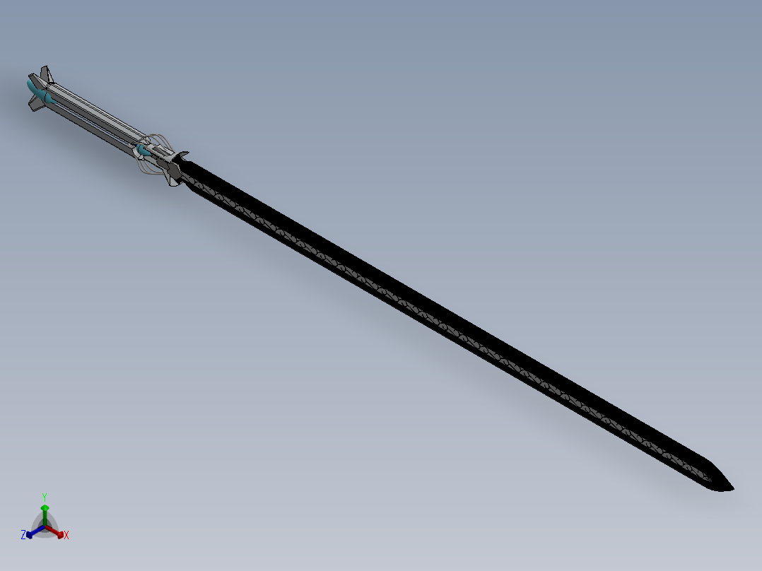 剑、宝剑(31)正等轴测图