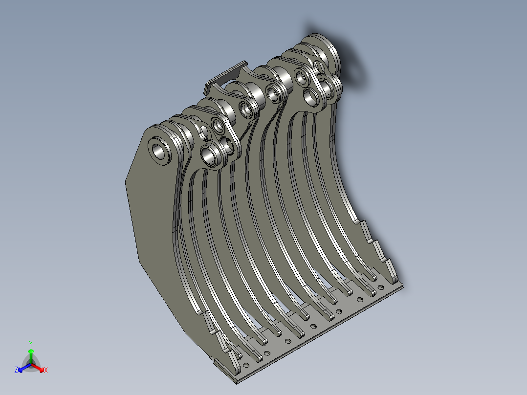 挖掘机-手焊接图正等轴测图