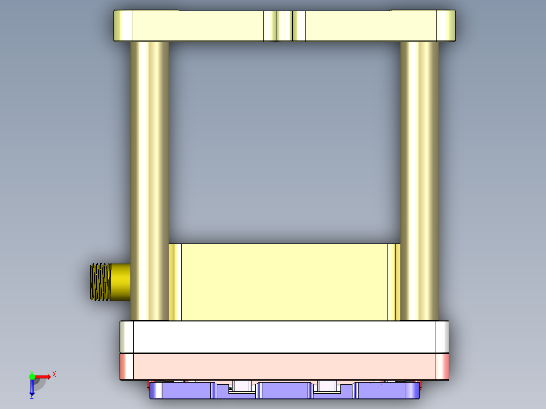X2-笔记本CNC工装夹具三维模型CNC10-1103俯视图