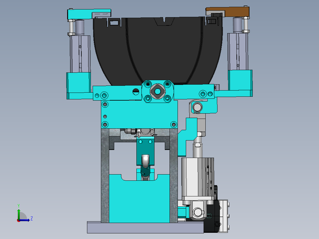 槽轮组装机（sw19可编辑+工程图）左视图