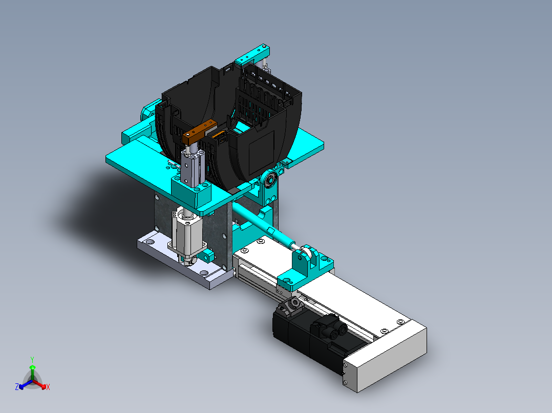 槽轮组装机（sw19可编辑+工程图）正等轴测图
