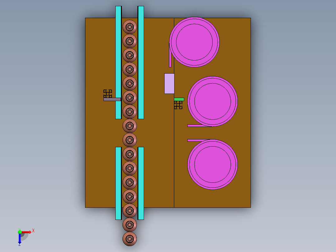 花洒组装机sw21可编辑俯视图
