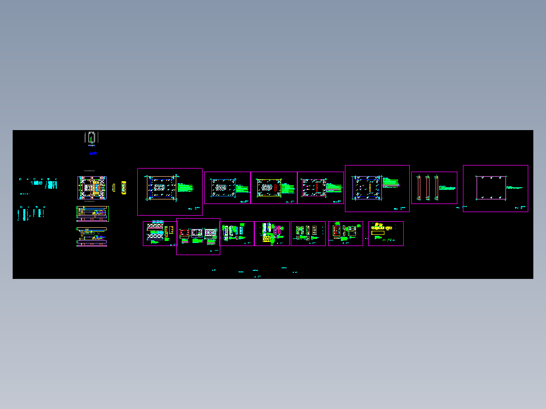 平板电脑后盖长边侧切模具图