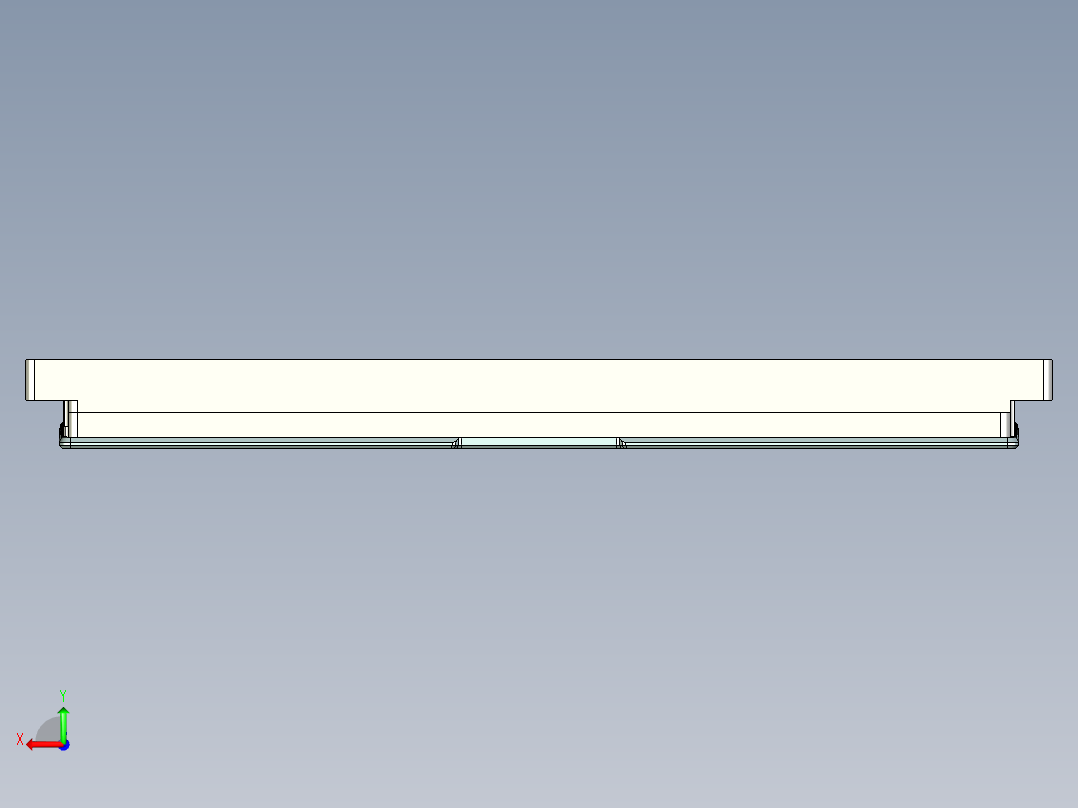 冲压薄铝板电脑键盘外壳铣侧孔程序模型后视图