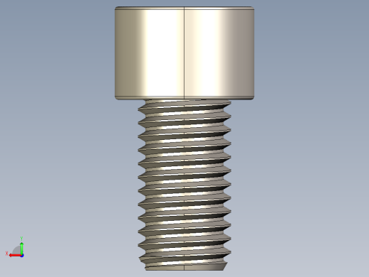 Screw_DIN_912_M12x22F_A2.STEP公制内六角螺钉后视缩略图
