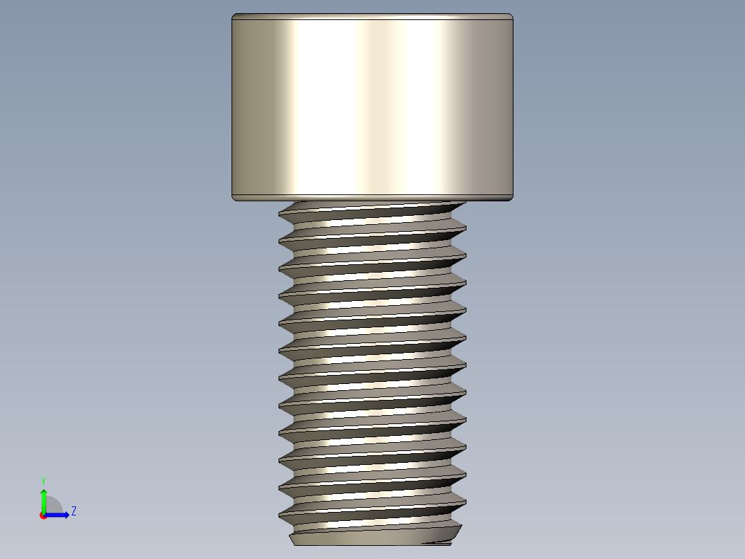 Screw_DIN_912_M12x22F_A2.STEP公制内六角螺钉左视图