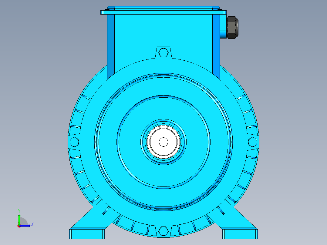 BN系列三相异步电机[BN-132M-B3].step左视图