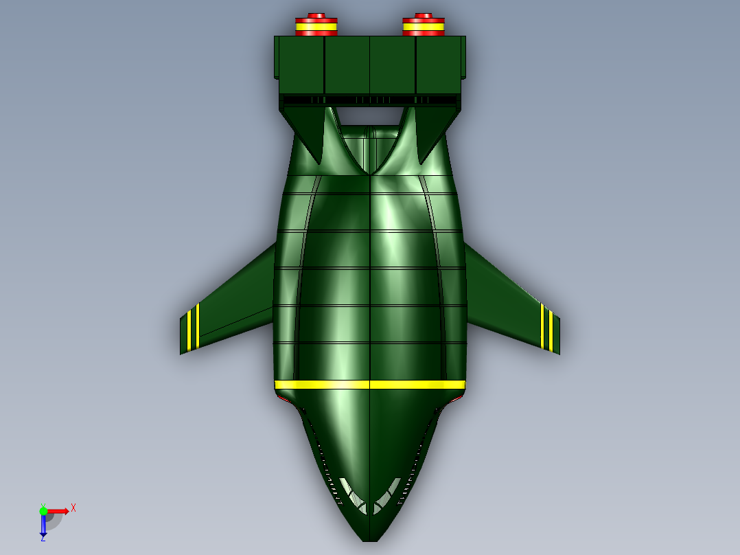 B3003275-雷鸟 2潜航器俯视图
